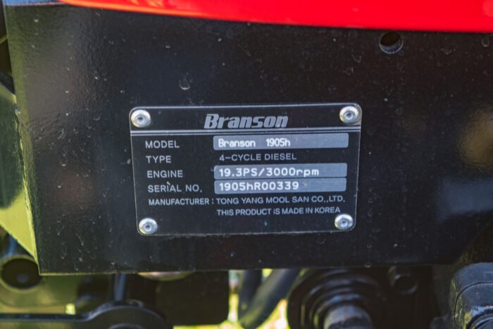 BRANSON 1905H Tractor subcompacto - Imagen 19