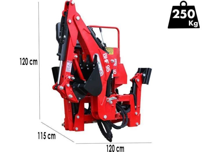 Retroexcavadora de 3 puntos para tractor – GeoTech Pro BHF 95 - Imagen 3